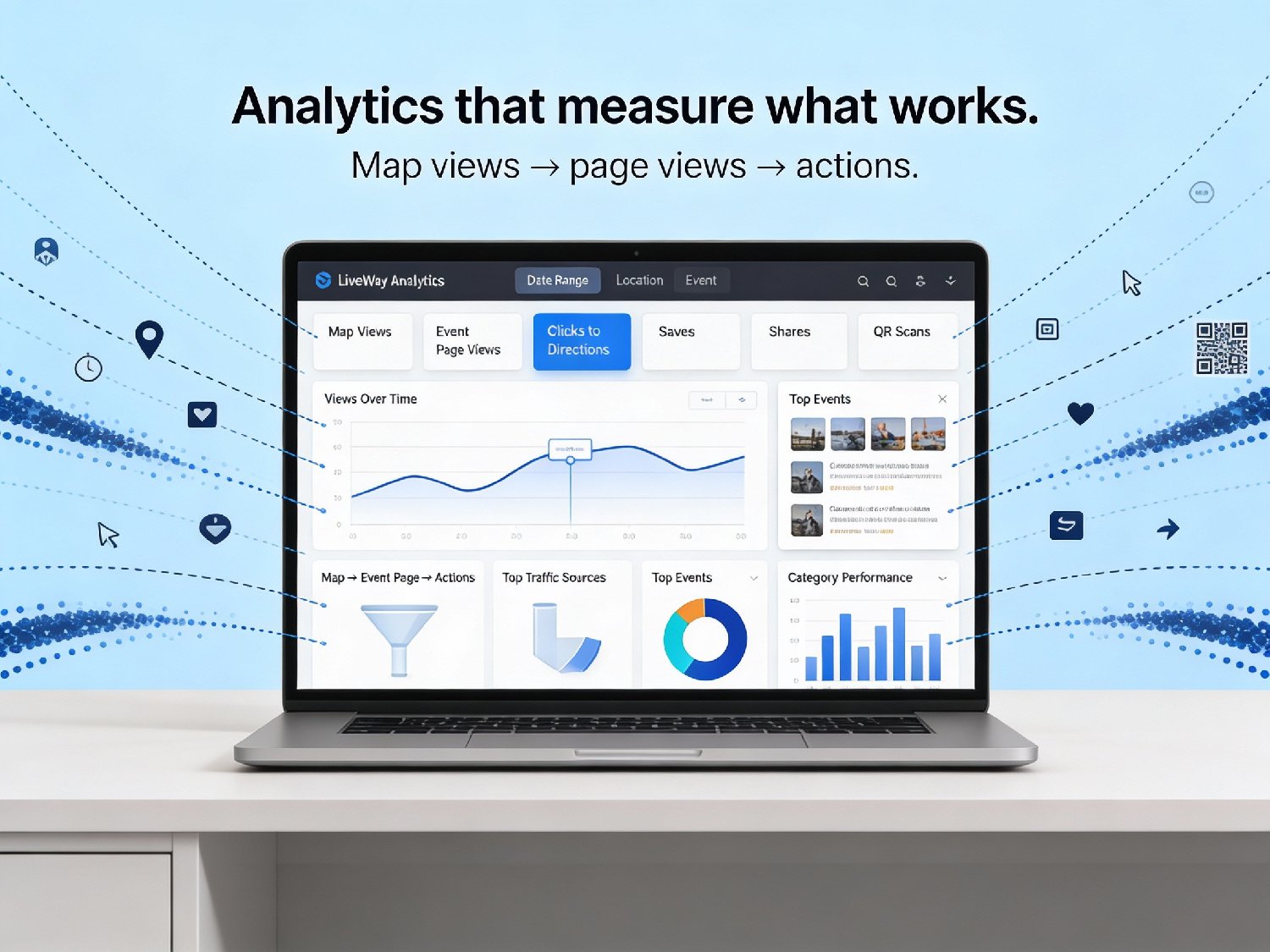 Analytics Dashboard - Track your event performance and ROI